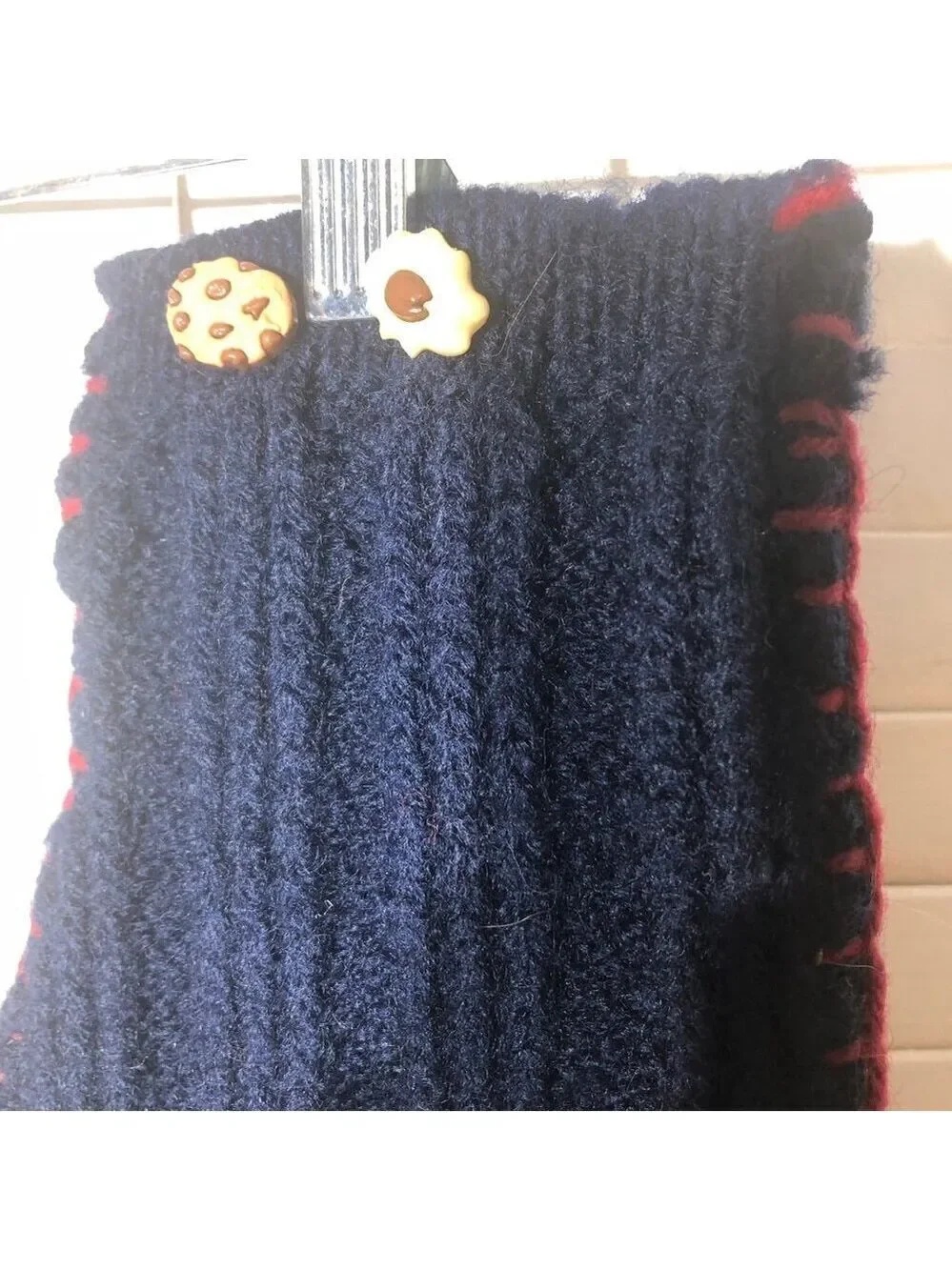 vintage wool mittens cookie buttons hand-stitched trim cottage ski resort alpine